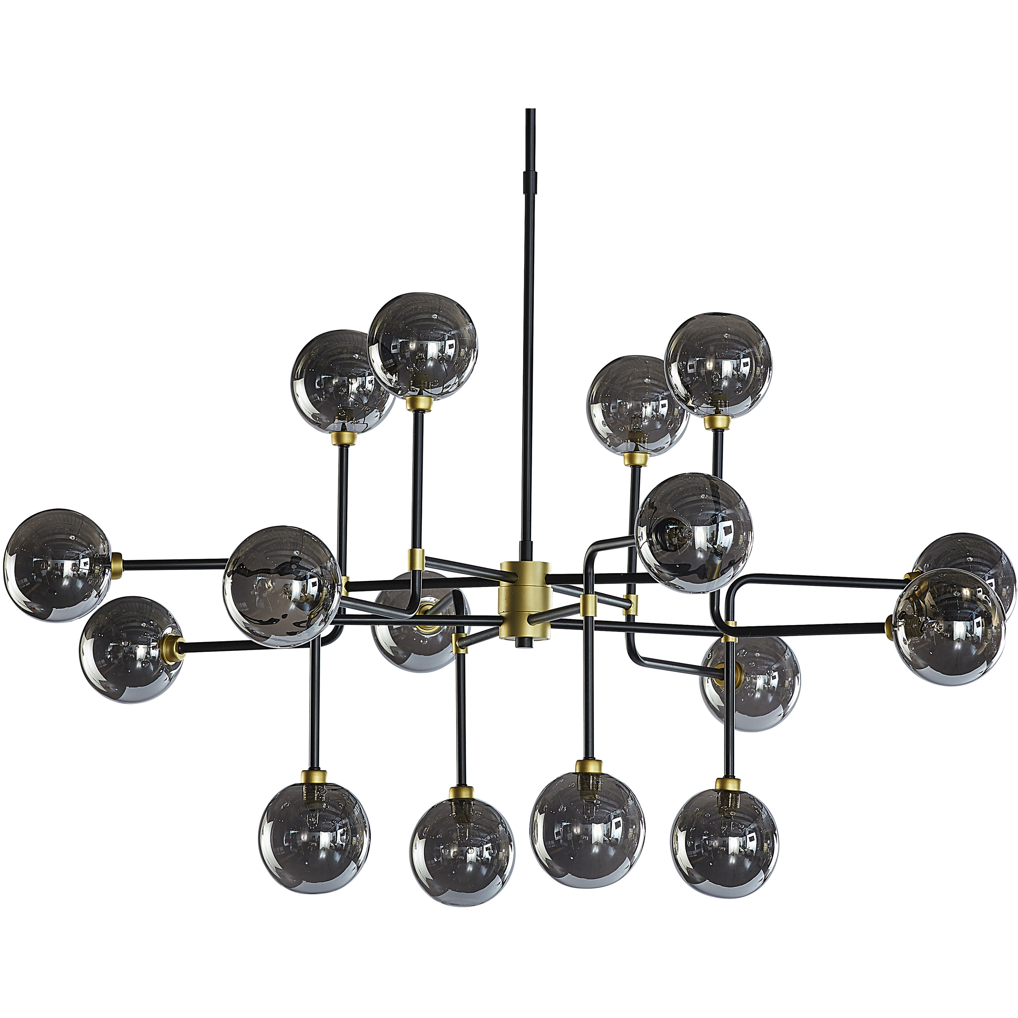 Deimos LED 45 inch Smoke Grey Chandelier Ceiling Light, Large